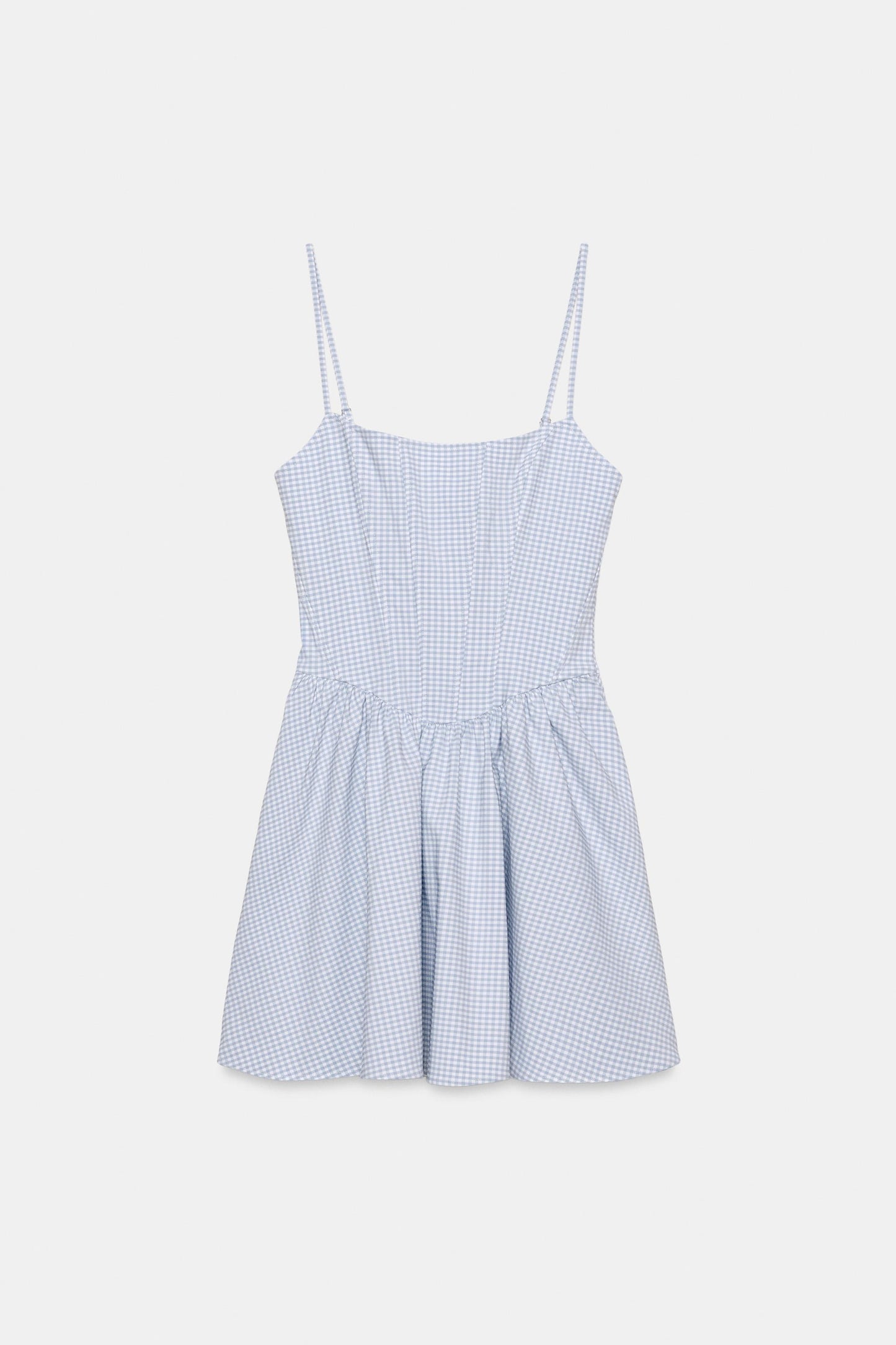 VESTIDO COSETERO VOLUMEN CUADRO VICHY